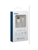Cable Lightning - USB a Blanco 1M MU100101 [LOTE DE 2 Unidades] SIMON BRICO