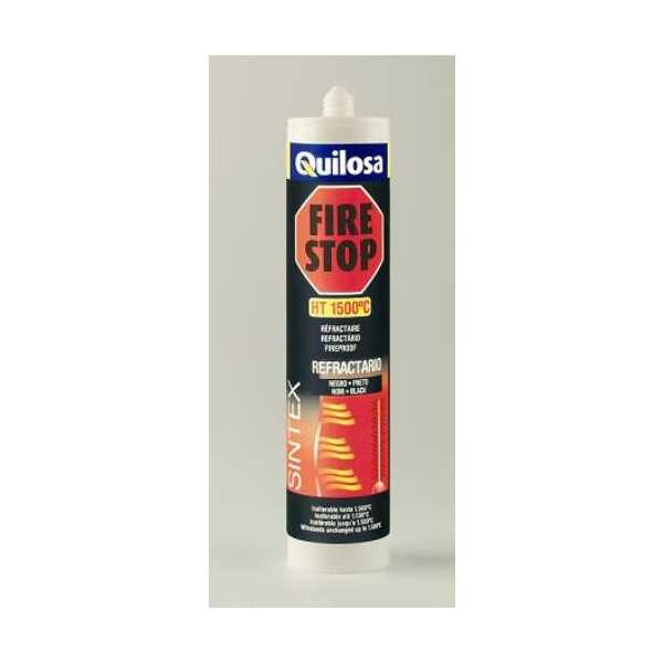 Masilla Refractaria 1500 Negro Fire 300 ml [LOTE DE 6 Unidades] SINTEX