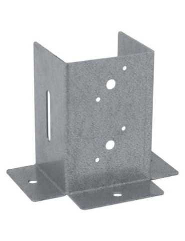 Anclaje Plano para Postes 90X90MM 4853 [LOTE DE 4 Unidades] DOMAX