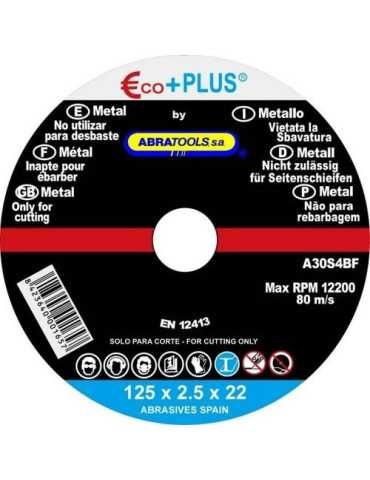 Disco Corte Acero 125X2.5X22.23MM A30S [LOTE DE 46 Unidades] ECO+PLUS