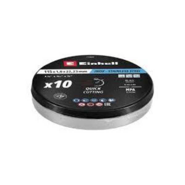 Lata de 10 Discos Corte Inoxidable 115X1MM 711525 [LOTE DE 6 Unidades] EINHELL