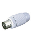 Conector Antena Hembra-Recto Blanco 10534BL [LOTE DE 34 Unidades] ELECTRO DH