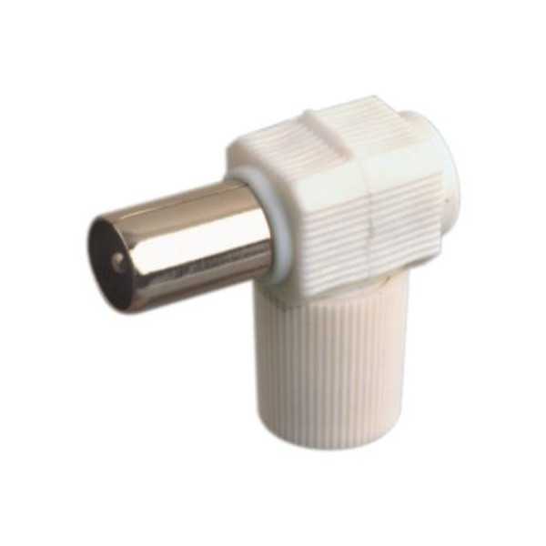 Conector Antena Macho-Acodada Blanco 10532BL [LOTE DE 24 Unidades] ELECTRO DH