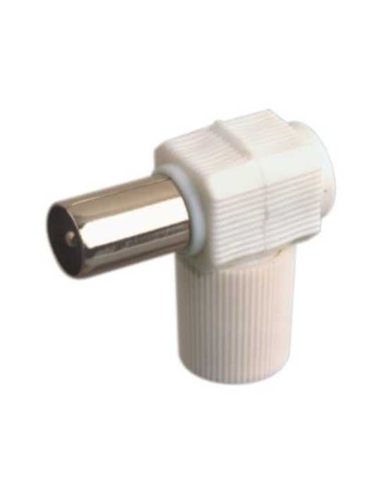 Conector Antena Macho-Acodada Blanco 10532BL [LOTE DE 24 Unidades] ELECTRO DH