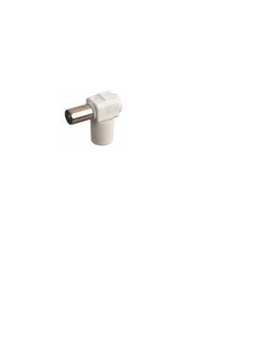 Conector Antena Hembra-Acodado Blanco 10533BL [LOTE DE 24 Unidades] ELECTRO DH