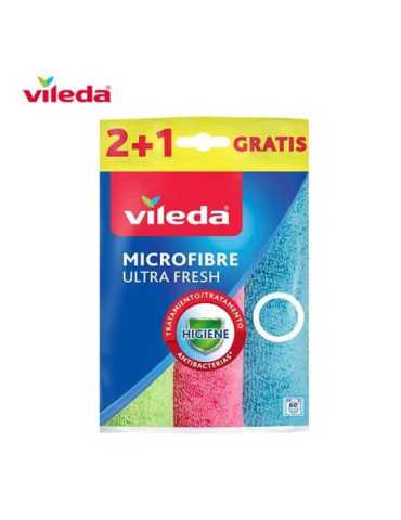 Bayeta Microfibras Ultrafresh 2+1 167602 Vileda [LOTE DE 8 Unidades] ELEKTRO