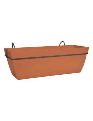 Maceta Paris Balcony Trough Set 50CM Terra [LOTE DE 2 Unidades] ELHO