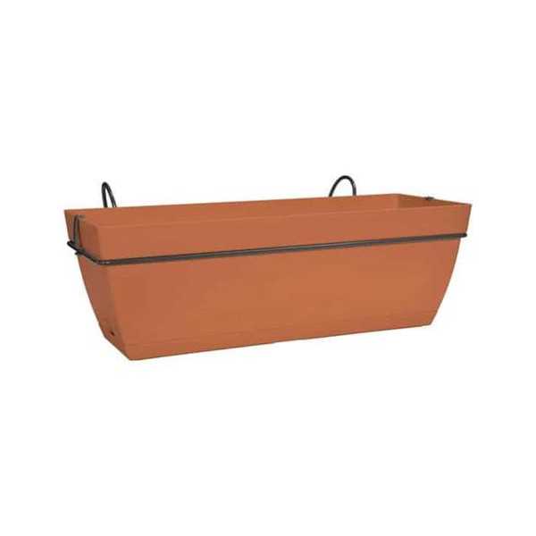 Maceta Paris Balcony Trough Set 50CM Terra [LOTE DE 2 Unidades] ELHO