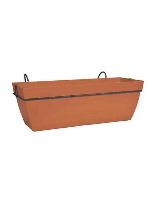 Maceta Paris Balcony Trough Set 50CM Terra [LOTE DE 2 Unidades] ELHO