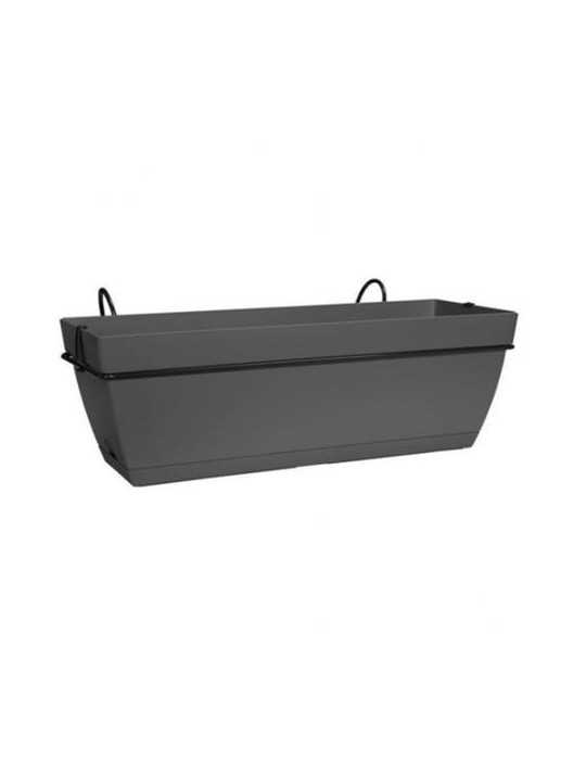 Maceta Paris Balcony Trough Set 50CM Anthracite [LOTE DE 2 Unidades] ELHO