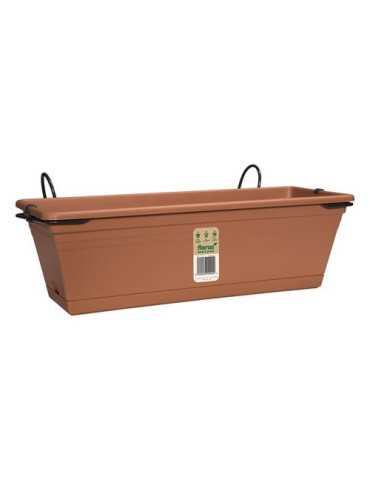 Set Maceta Balcon Mediterran Terracota 60CM [LOTE DE 2 Unidades] ELHO