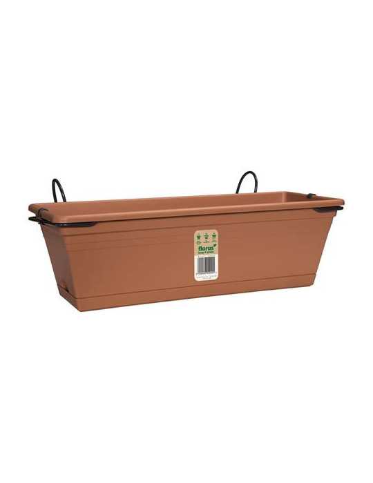 Set Maceta Balcon Mediterran Terracota 60CM [LOTE DE 2 Unidades] ELHO