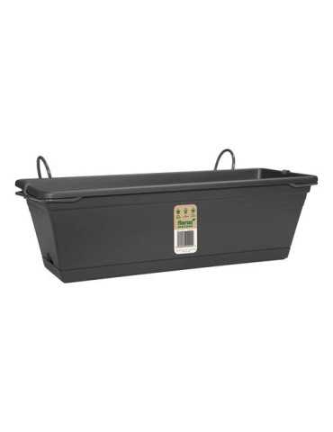 Set Maceta Balcon Mediterran Antracita 60CM [LOTE DE 2 Unidades] ELHO