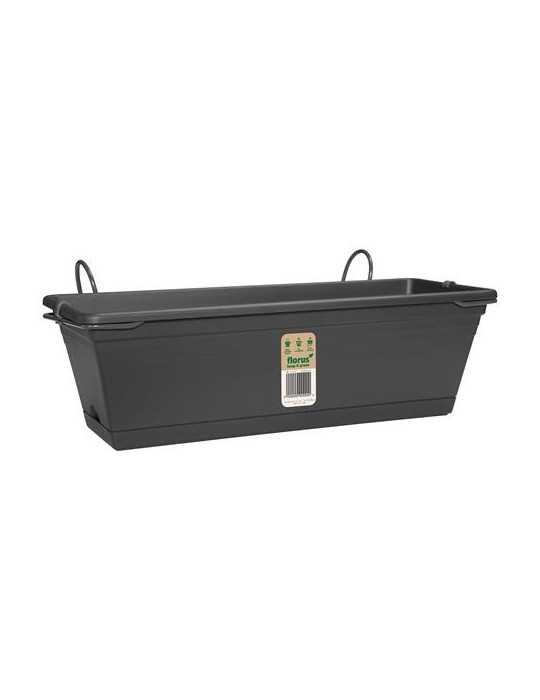 Set Maceta Balcon Mediterran Antracita 60CM [LOTE DE 2 Unidades] ELHO