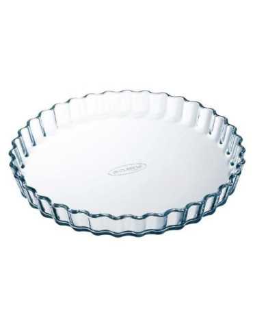 Molde Vidrio Tarta Rizado 27 cm Ocusine 4936043 [LOTE DE 4 Unidades] ENERIZ
