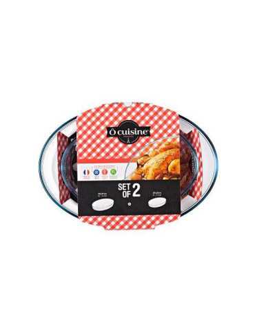 Set 2 Fuentes Oval 39X27 y 30X21 Ocuisine [LOTE DE 2 Unidades] ENERIZ