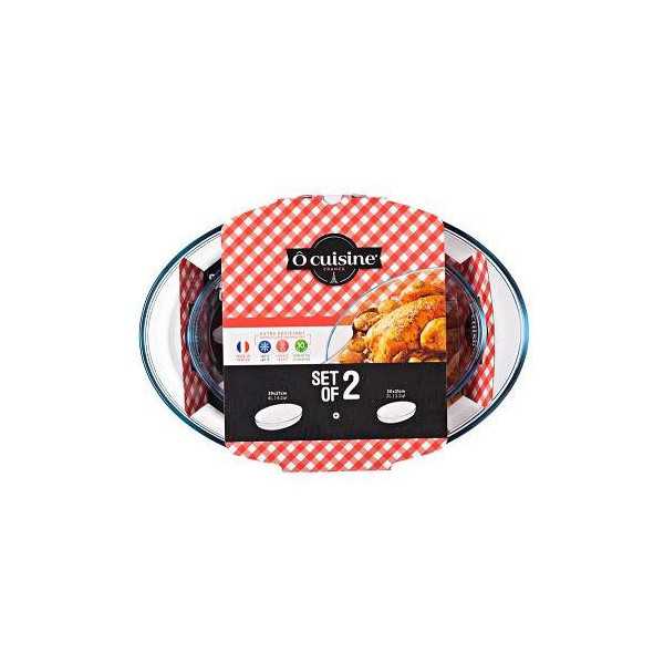 Set 2 Fuentes Oval 39X27 y 30X21 Ocuisine [LOTE DE 2 Unidades] ENERIZ