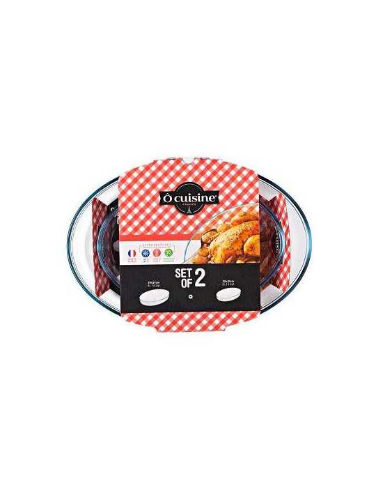 Set 2 Fuentes Oval 39X27 y 30X21 Ocuisine [LOTE DE 2 Unidades] ENERIZ