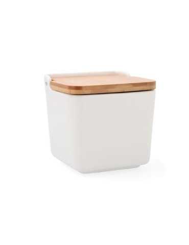 Salero Cerámico 12X12X11CM Arizona Quid Blanco [LOTE DE 4 Unidades] ENERIZ