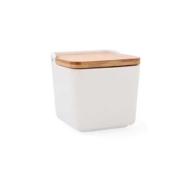 Salero Cerámico 12X12X11CM Arizona Quid Blanco [LOTE DE 4 Unidades] ENERIZ
