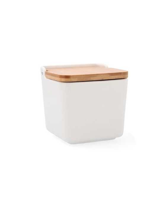 Salero Cerámico 12X12X11CM Arizona Quid Blanco [LOTE DE 4 Unidades] ENERIZ
