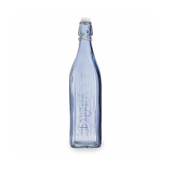 Botella Vidrio Gaseosa Cuadrad 1L Azul Viba [LOTE DE 10 Unidades] ENERIZ