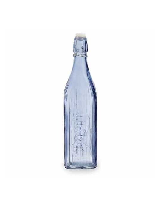 Botella Vidrio Gaseosa Cuadrad 1L Azul Viba [LOTE DE 10 Unidades] ENERIZ