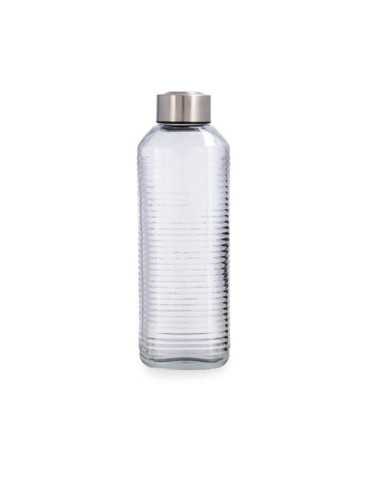 Botella Vidrio Transparente Acero Inoxidable 1,3L Velvet Quid [LOTE DE 12 Unidades] ENERIZ