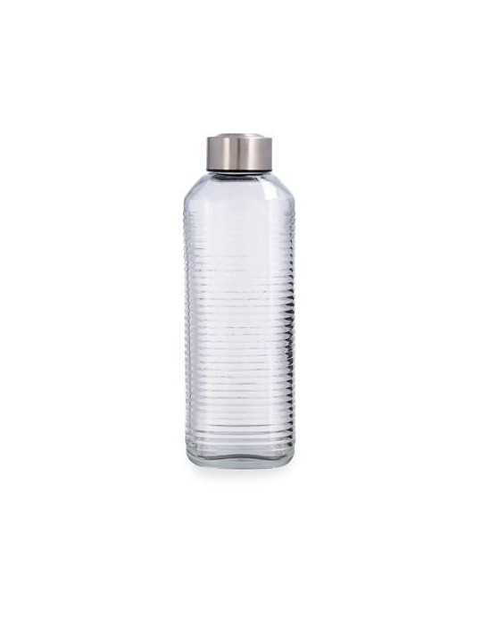 Botella Vidrio Transparente Acero Inoxidable 1,3L Velvet Quid [LOTE DE 12 Unidades] ENERIZ