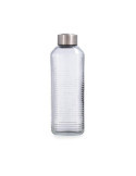 Botella Vidrio Transparente Acero Inoxidable 1,3L Velvet Quid [LOTE DE 12 Unidades] ENERIZ