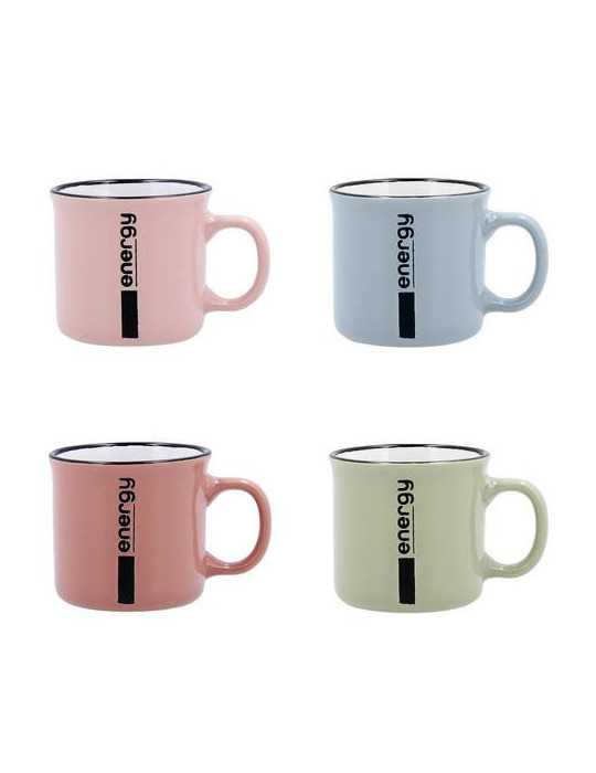 Taza Cerámica Color Surtid 8CL Energy Quid 5428051 [LOTE DE 14 Unidades] ENERIZ