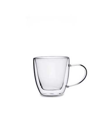 Taza Doble Pared Vidrio Transparente 15CL Serenia Quid [LOTE DE 8 Unidades] ENERIZ