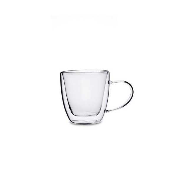 Taza Doble Pared Vidrio Transparente 15CL Serenia Quid [LOTE DE 8 Unidades] ENERIZ