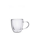 Taza Doble Pared Vidrio Transparente 15CL Serenia Quid [LOTE DE 8 Unidades] ENERIZ