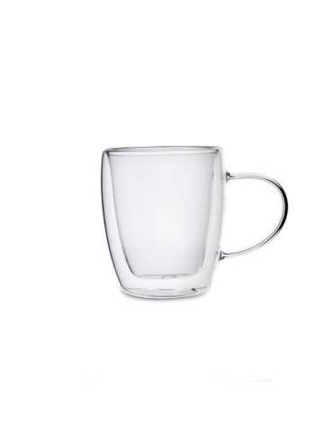 Taza Doble Pared Vidrio Transparente 30CL Serenia Quid [LOTE DE 6 Unidades] ENERIZ
