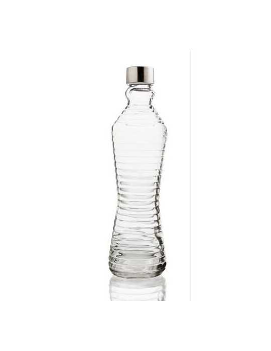 Botella 1L con Tapón Line Transparente QD 7522006 [LOTE DE 12 Unidades] ENERIZ
