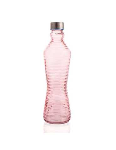 Botella 1L con Tapón Line Rosa QD 7522049 [LOTE DE 10 Unidades] ENERIZ