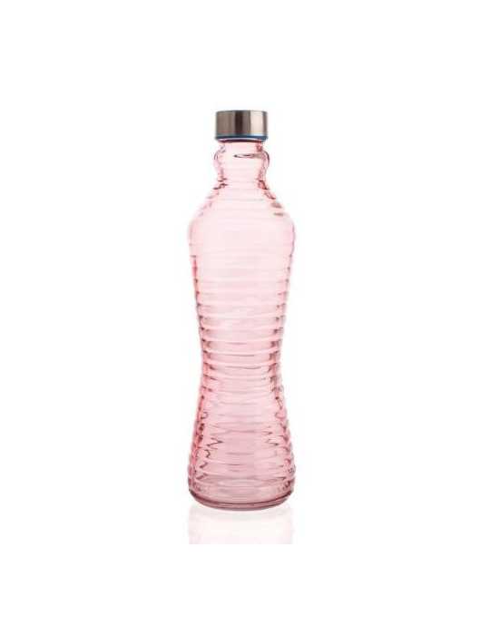 Botella 1L con Tapón Line Rosa QD 7522049 [LOTE DE 10 Unidades] ENERIZ