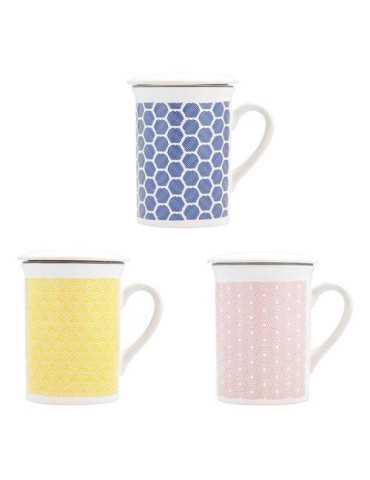 Mug Tetera 33CL Pippa con Filtro y Tapa [LOTE DE 6 Unidades] ENERIZ