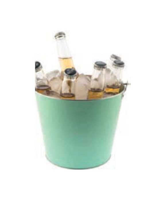 Cubitera Metalizada con Asa Verde 5L Koala [LOTE DE 4 Unidades] ENERIZ