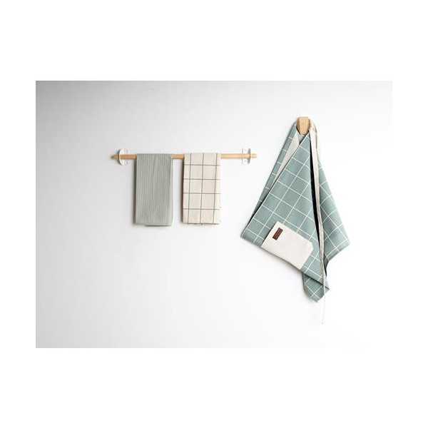 SET3 PCS Delantal Corto y 2 Paños Okapi [LOTE DE 4 Unidades] ENERIZ