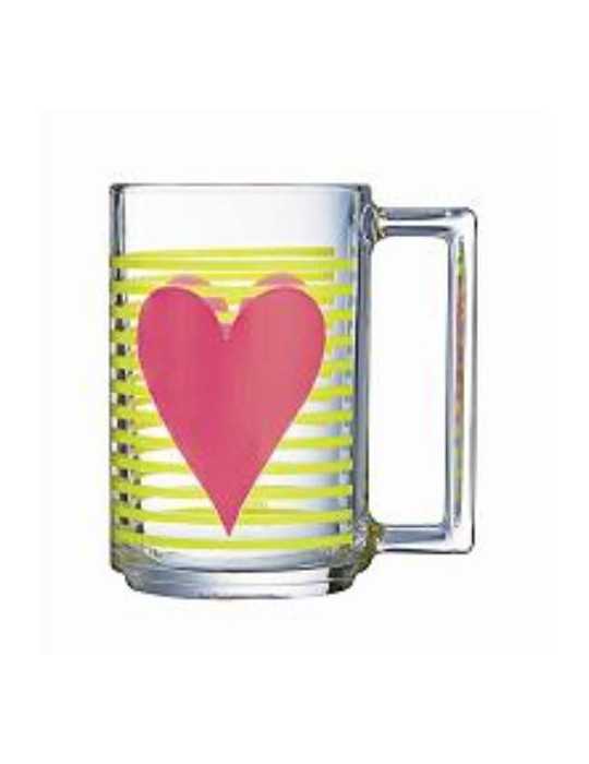 Mug 32CL Mon Coeur Rosa T Lum 9305029 [LOTE DE 10 Unidades] ENERIZ