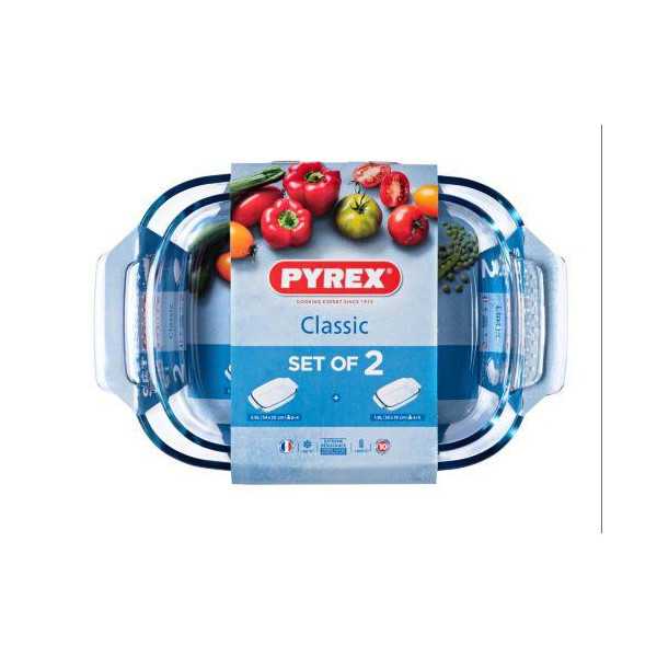 Set 2 Fuentes Rectangular 35X23 30X20 Classic [LOTE DE 2 Unidades] ENERIZ