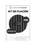 Kit Fijación Antracita 26UNI [LOTE DE 12 Unidades] ENREJADOS