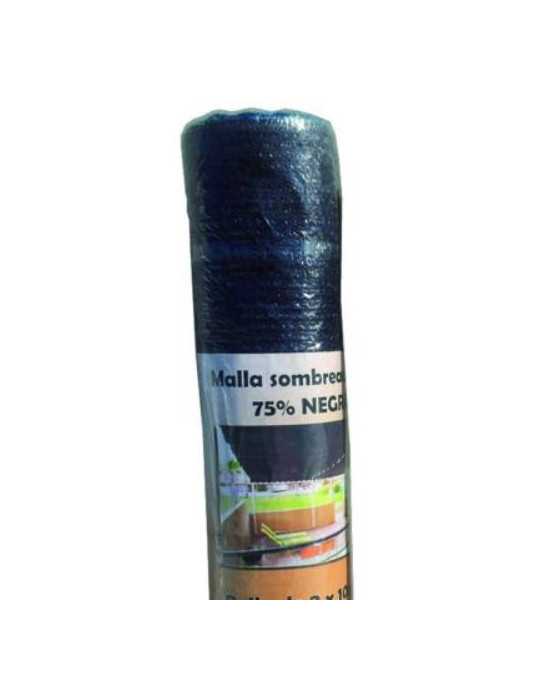 Rollo 2X10M Malla Sombreadora Negra 75% SB210 [LOTE DE 2 Unidades] ENREJADOS