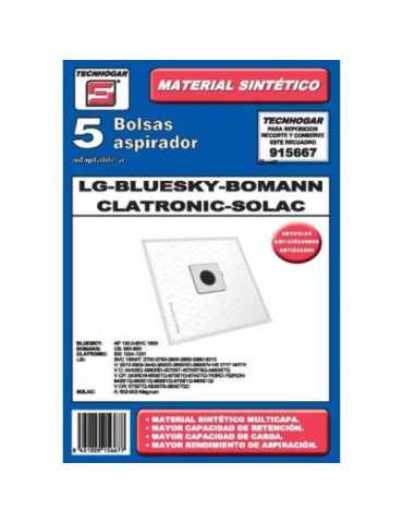 Caja 5 Bolsas Aspirador LG-Solac 915667 [LOTE DE 4 Unidades] ERSA