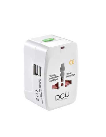 Adaptador Viaje UNIV+2 USB Eu-Uk-Usa-Aus-Chi-Jap [LOTE DE 2 Unidades] DCU