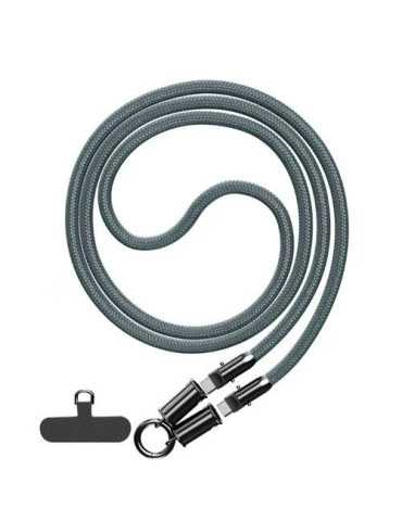 Cordón Cable Tipo C. AC 60W 1.2M Gris Trenzado [LOTE DE 2 Unidades] DCU