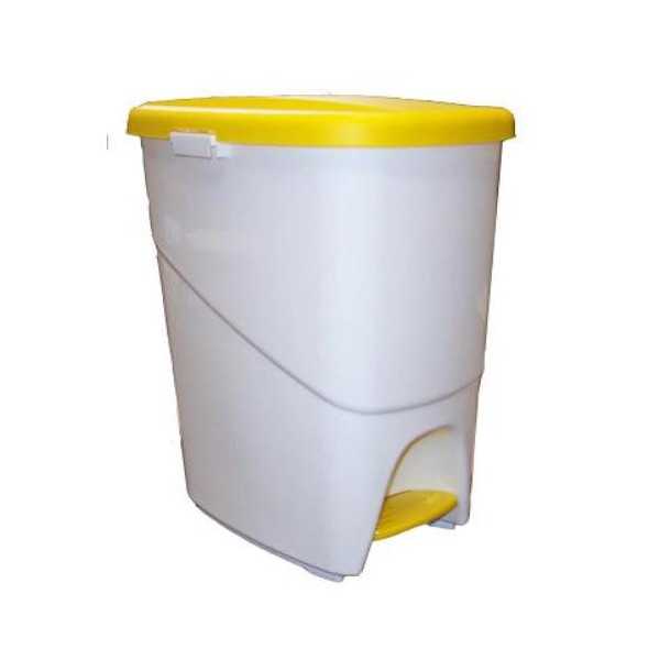 Pedalbin Ecologico 25 L Amarillo [LOTE DE 2 Unidades] DENOX
