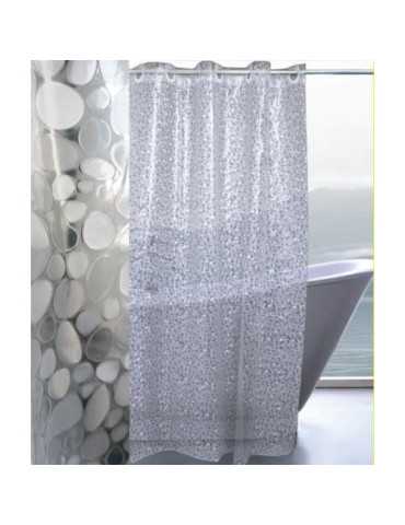 Cortina Baño EVA POLIES. 180X200 Dropado Anillas [LOTE DE 2 Unidades] DINTEX